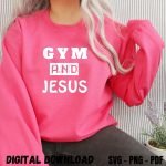 Gym and Jesus T-shirt Design Print for Gym Lovers