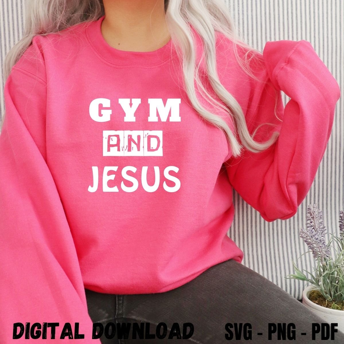 Gym and Jesus T-shirt Design Print for Gym Lovers
