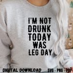 Workout Sayings T-shirt Design Print I'm not Drunk