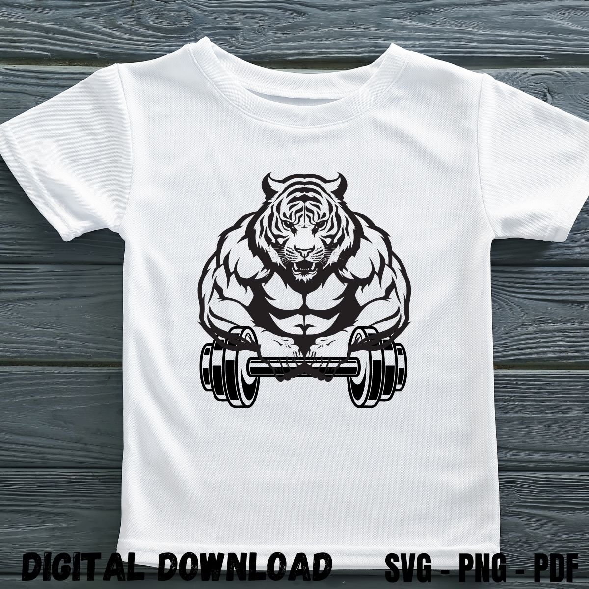 Tiger T-Shirt Design for Bodybuilders