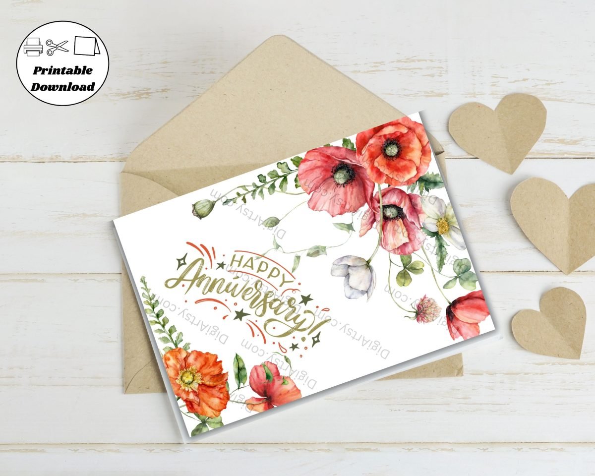 Happy Anniversary card Prints