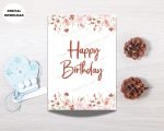 Pastel Flowers Happy Birthday Digital Card
