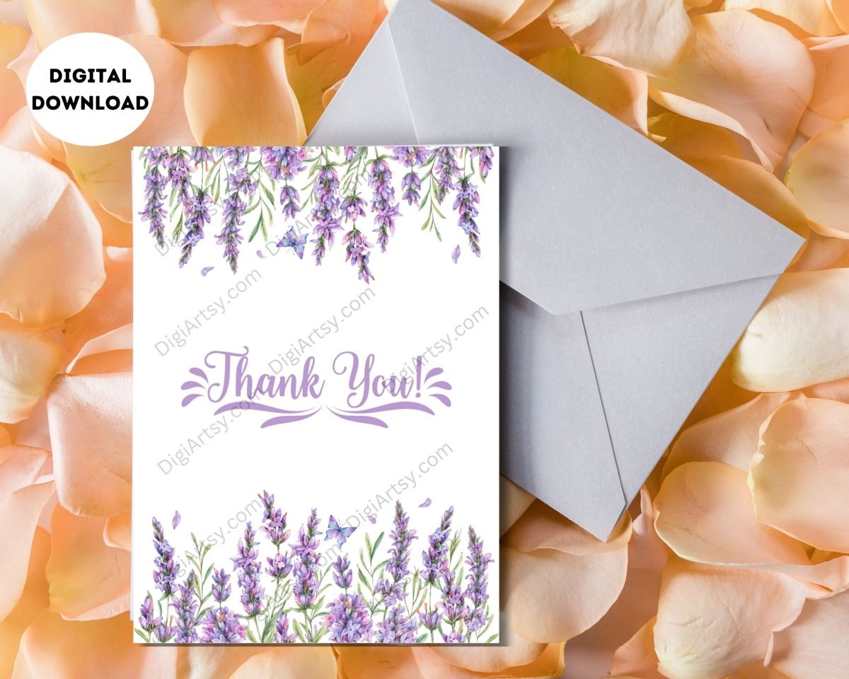 Beautiful Floral Thankyou Card Print