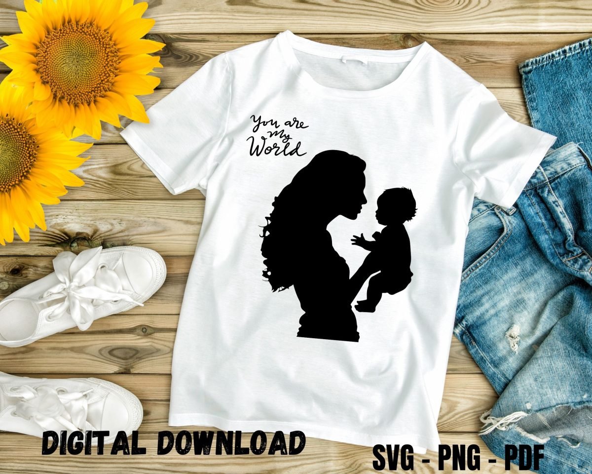 You are My World Mom T-shirt Design