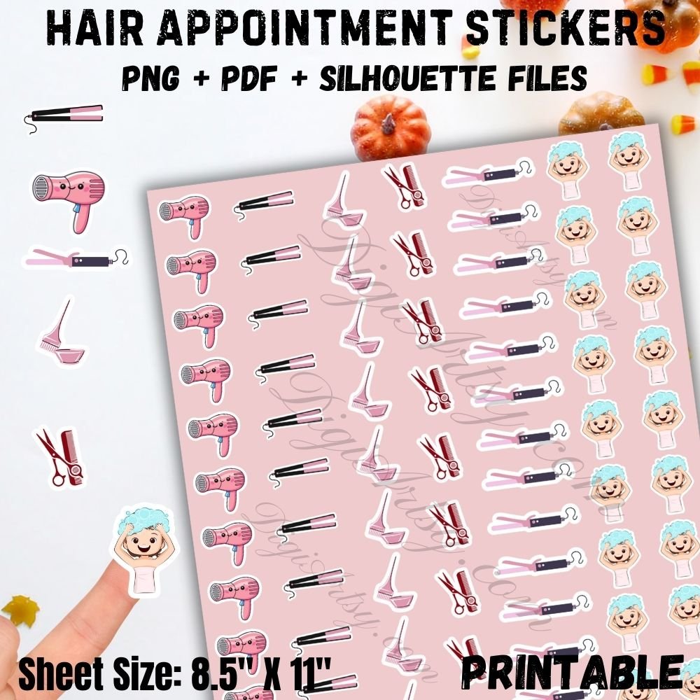 Hair care Tools Sticker for Planners