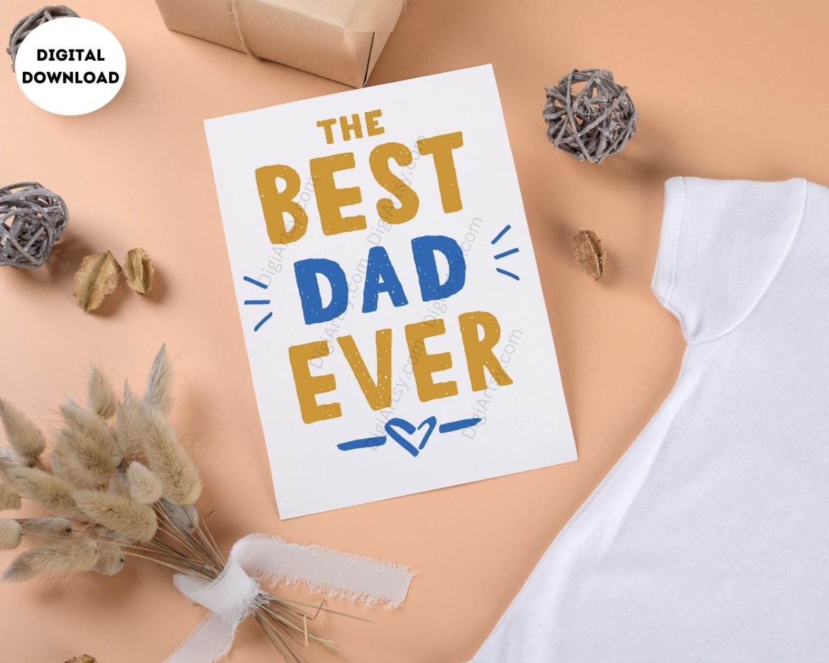 Wonderful Dad Card Print The Best Dad Ever
