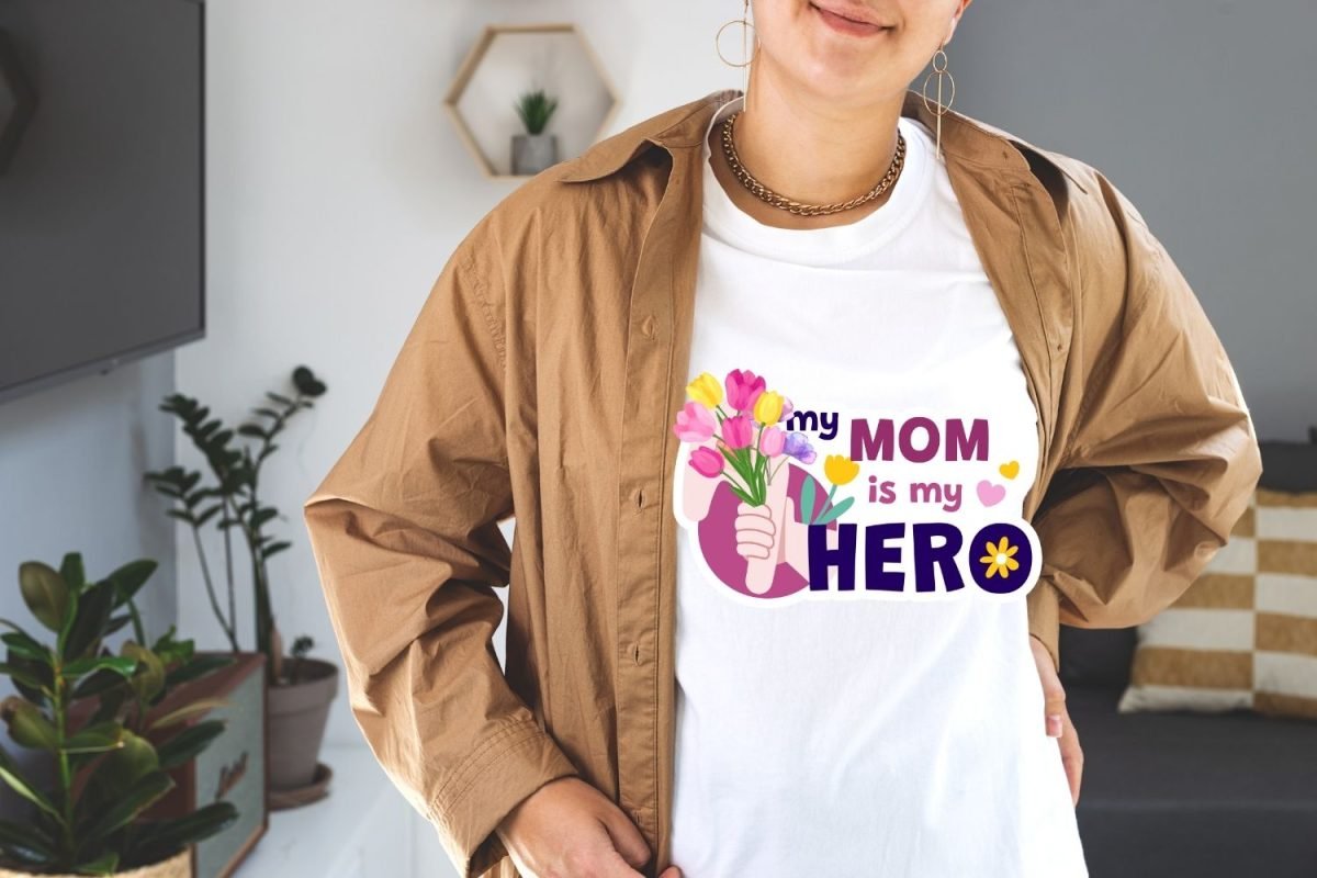 My Mom is My Hero T-Shirt Design for Mother