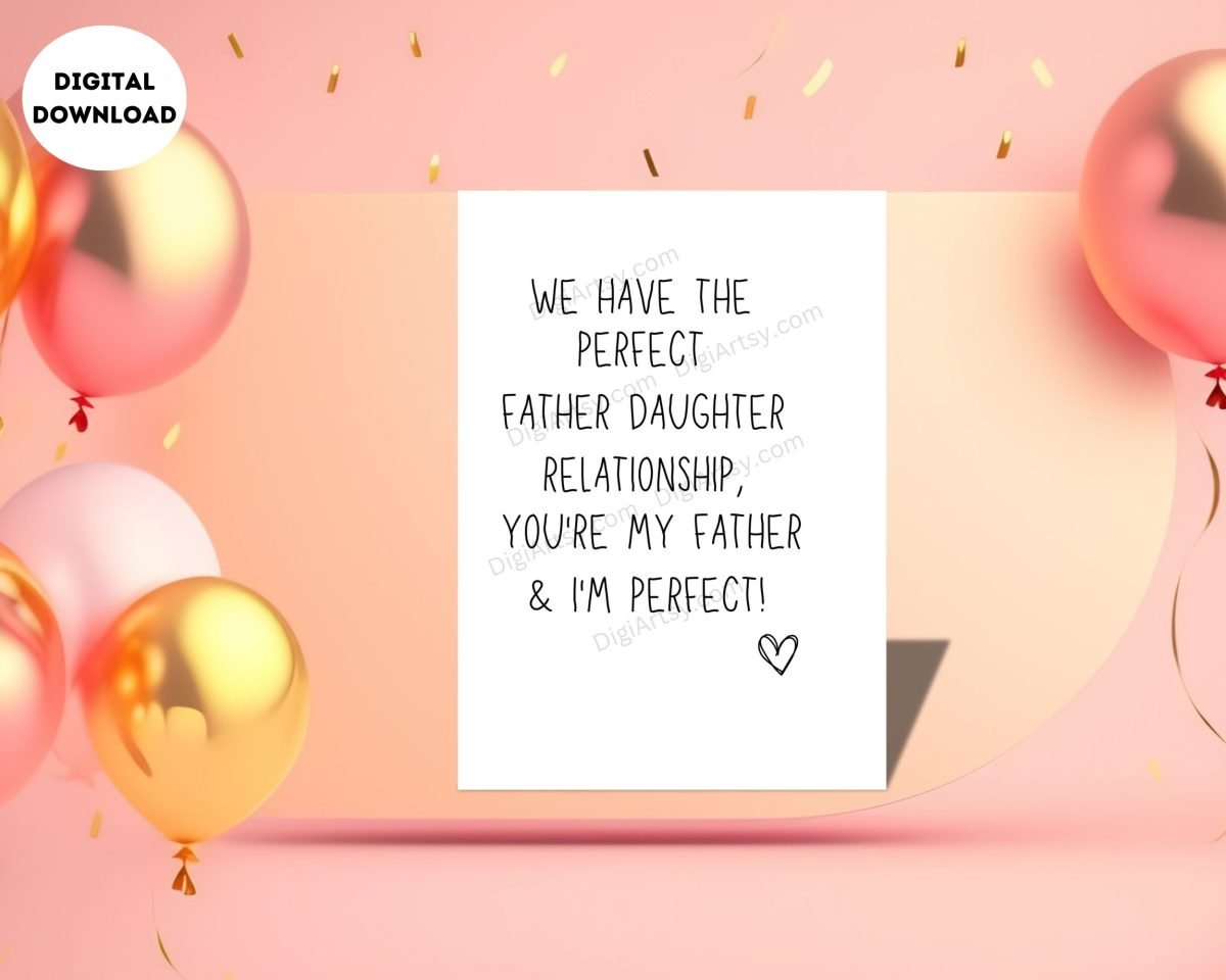 Perfect Daughter Greeting Card for Dad