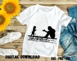 Baby and Mom in Lawn T-shirt Design