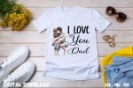 Dad and Son Bond T-shirt Design Print for Kids