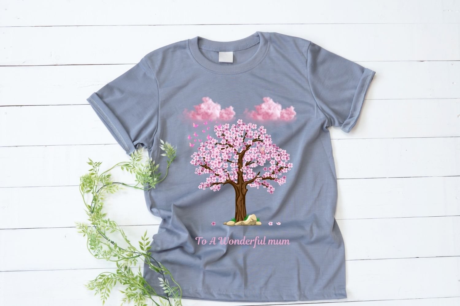 Purple Tree T-shirt Design To a Wonderful Mom - Image 6