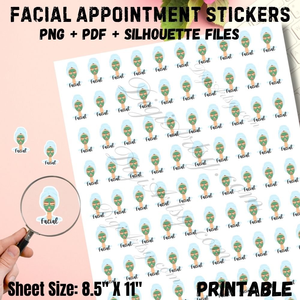 Face Mask stickers for Planner