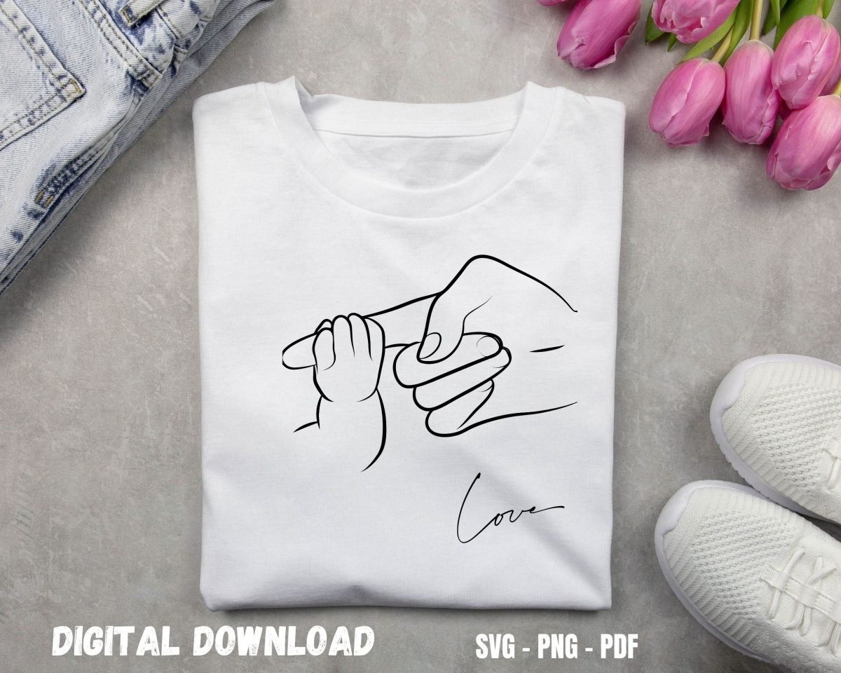 Dad T-shirt Design Print Infant Holding Dad