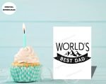 World Best Dad Digital Card Print