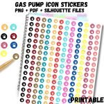 Gas Station Sticker for Planner