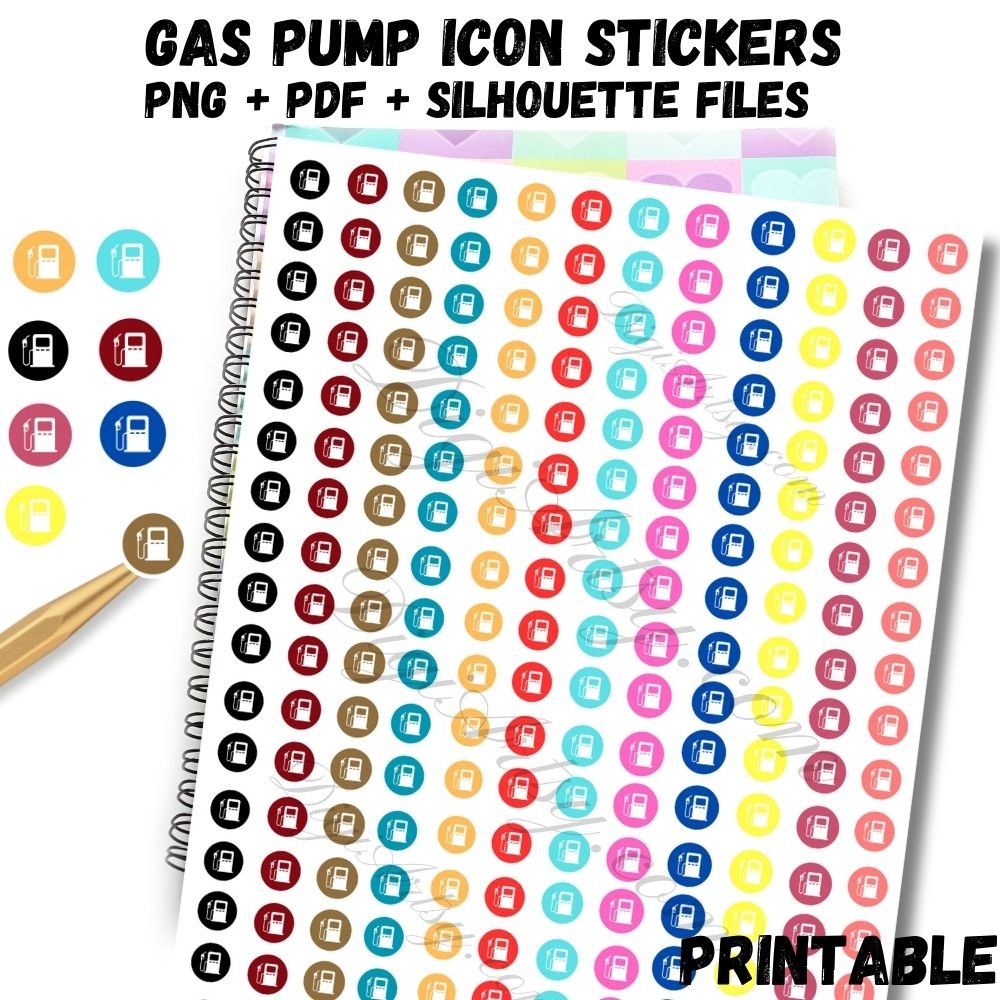 Gas Station Sticker for Planner