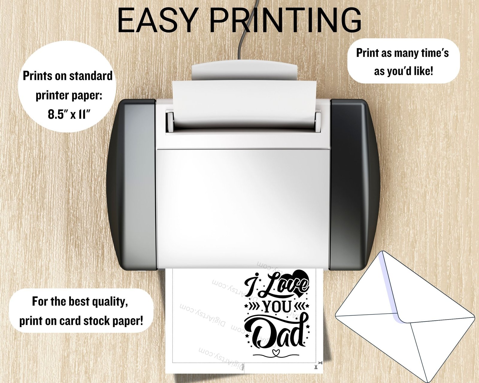 Heartfelt I love You Dad card Print - Image 5