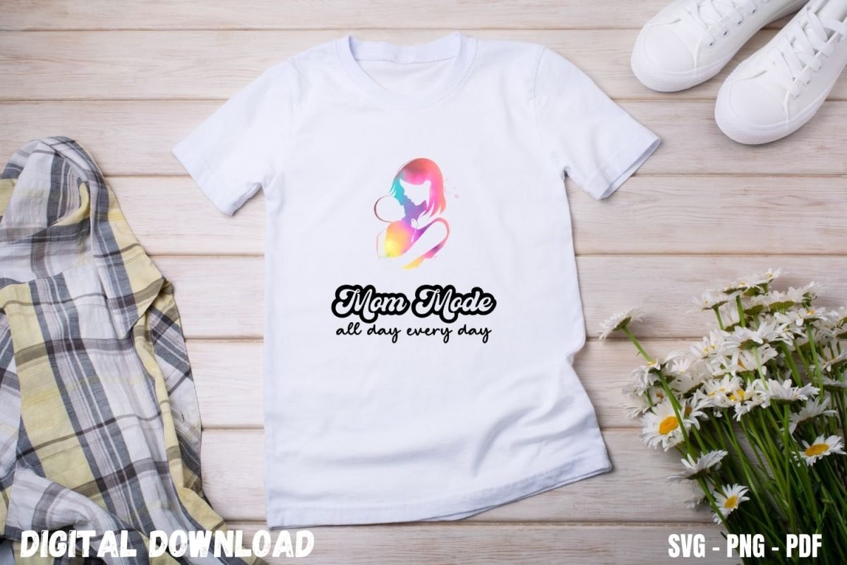 Colorful Mom Mode T-shirt Design Print