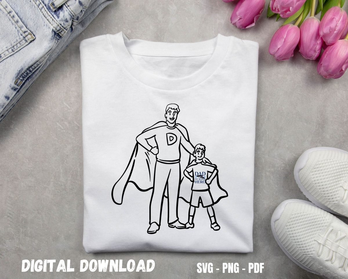 Super Hero Dad Sublimation Design Print