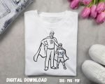 Super Hero Dad Sublimation Design Print