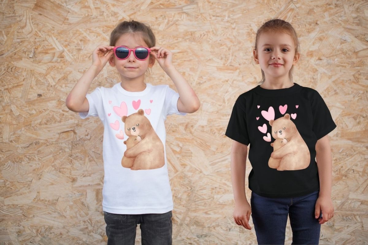 Bear T-shirt Design Print for Kids