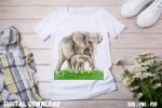 Watercolor Elephant T-shirt Print for Kids