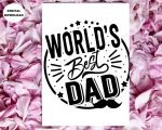 World Best Dad Digital Greeting Card Print