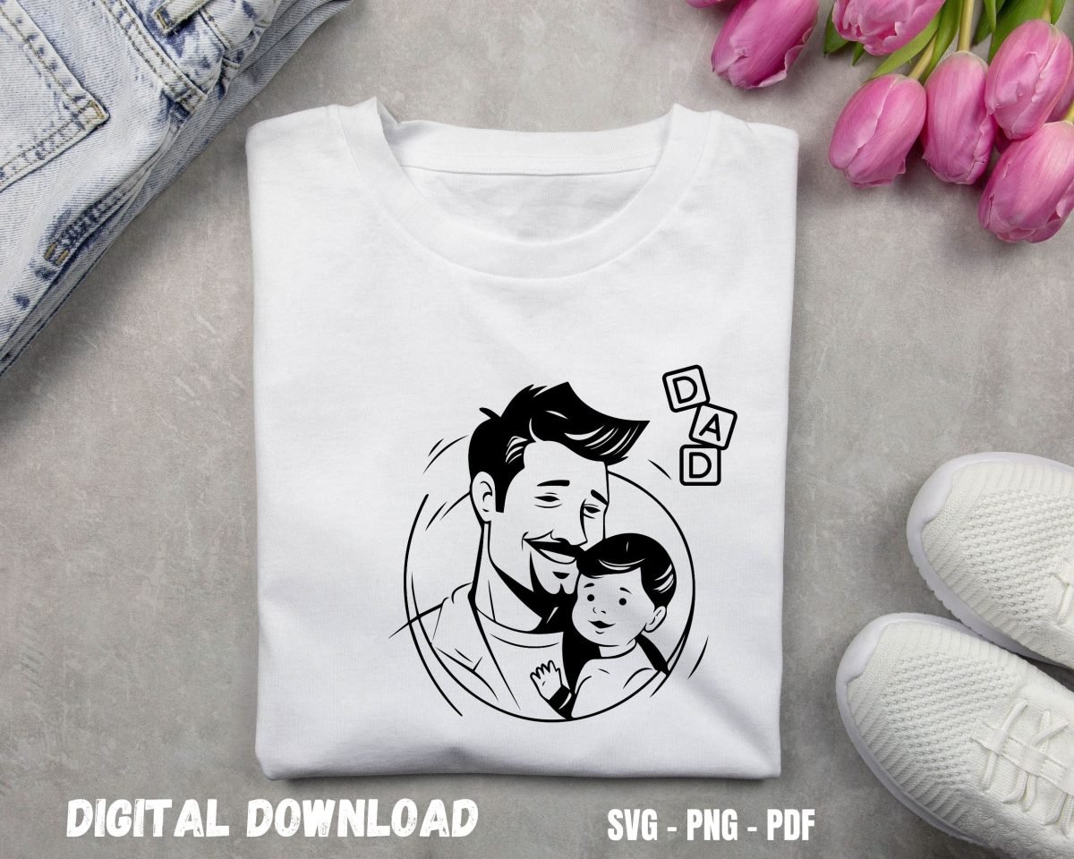 Happy Dad Tshirt Design for Kids