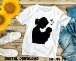 Caring Mom and Infant Sublimation Design Print