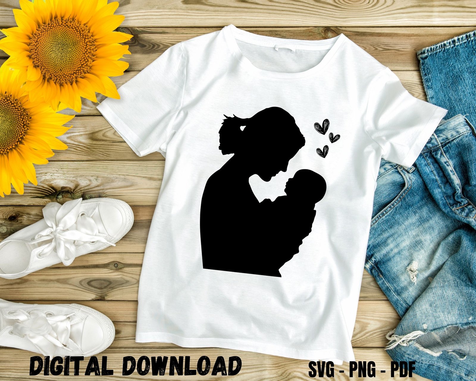 Caring Mom and Infant Sublimation Design Print