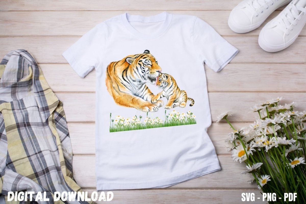 Wild Tiger T-shirt Sublimation Design Print