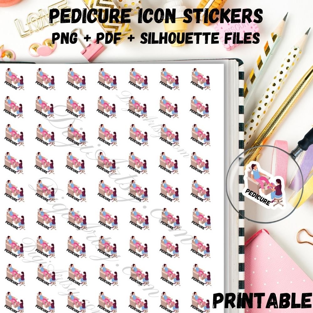 Pedicure Printable Planner Sticker