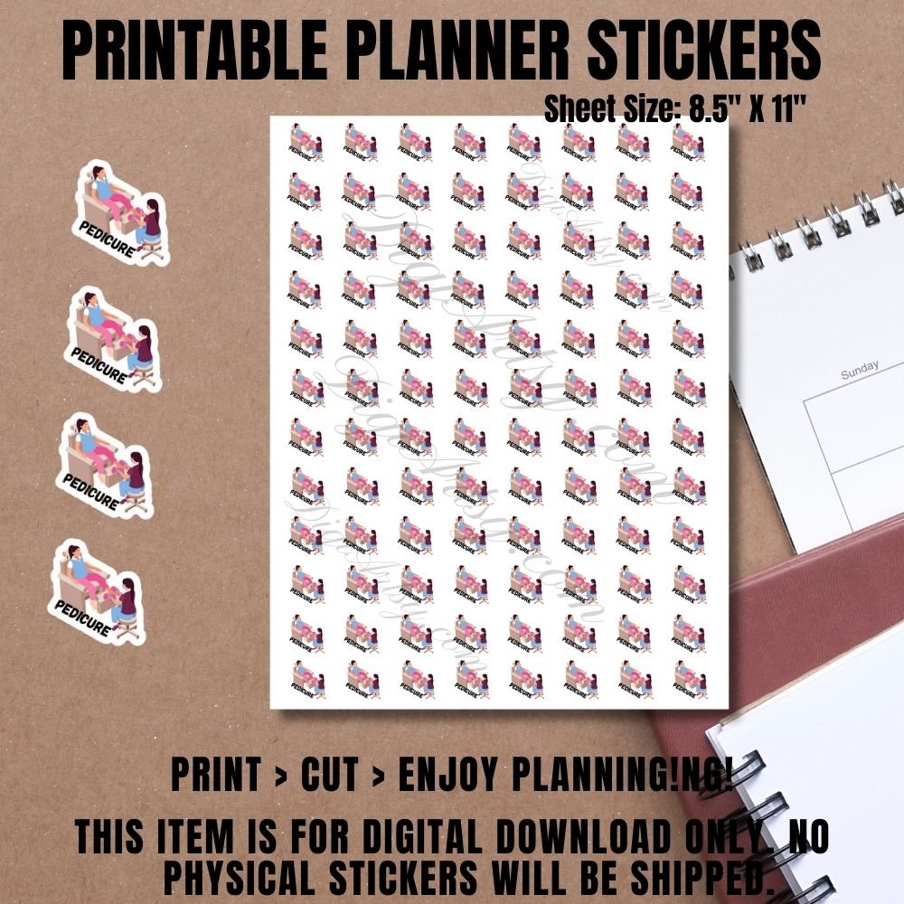 Pedicure Planner Stickers