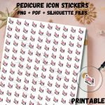 Printable Pedicure Planner Stickers