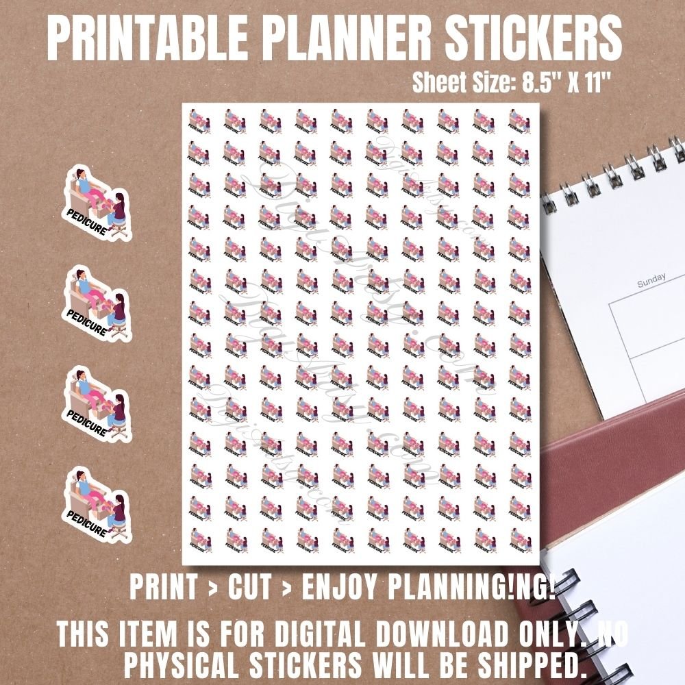Pedicure sticker for Planner