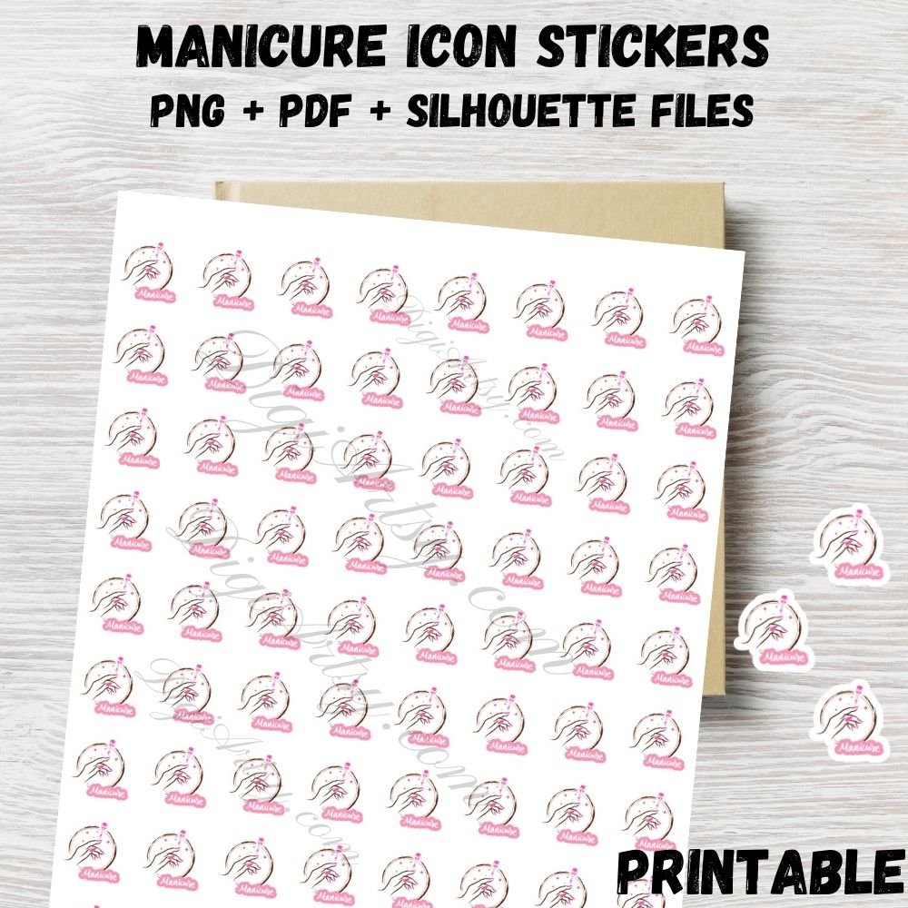 Printable Manicure sticker for Planner