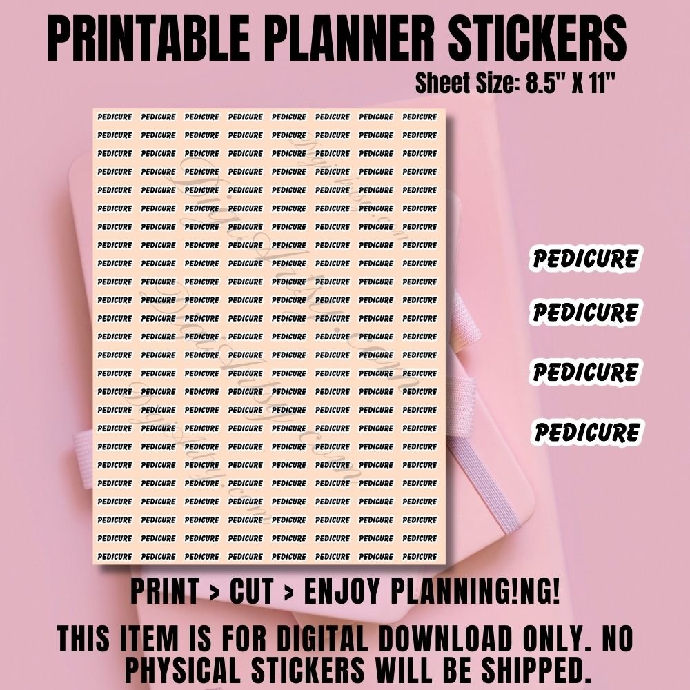 Pedicure Printable Planner Sticker