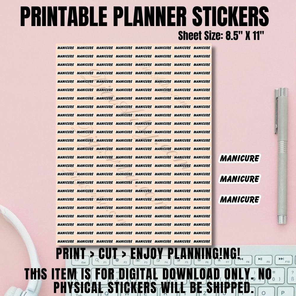 Manicure Printable Sticker