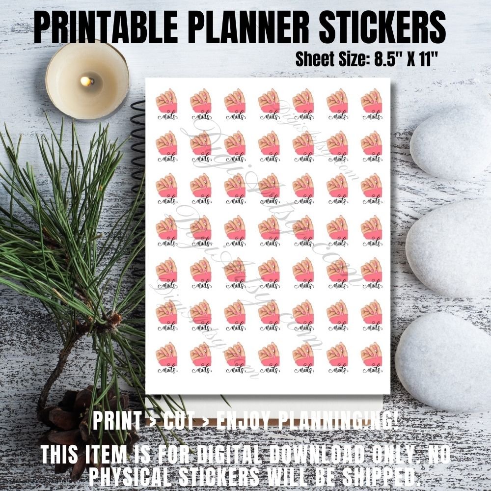 Nail Appointment Planner Stickers