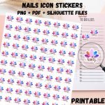88 Nail Polish sticker for Planner