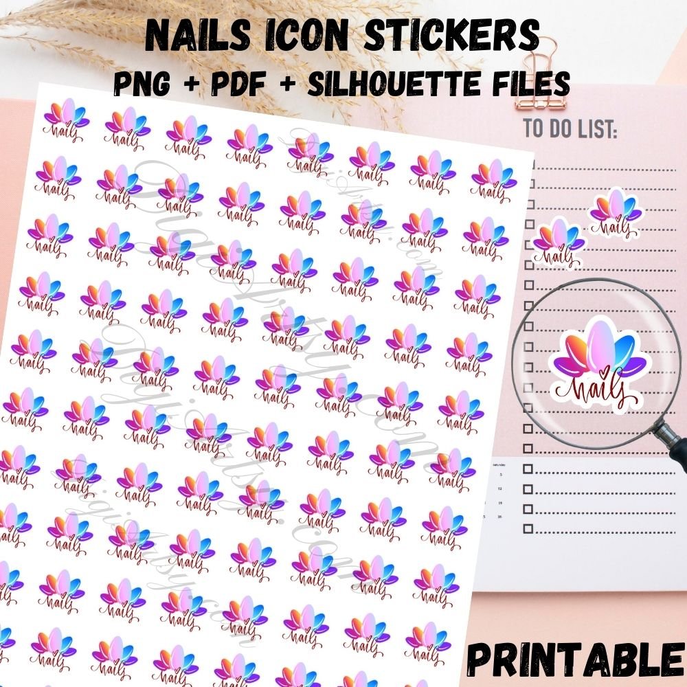 88 Nail Polish sticker for Planner