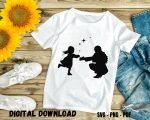 Affectionate Mom and Daughter T-shirt Design