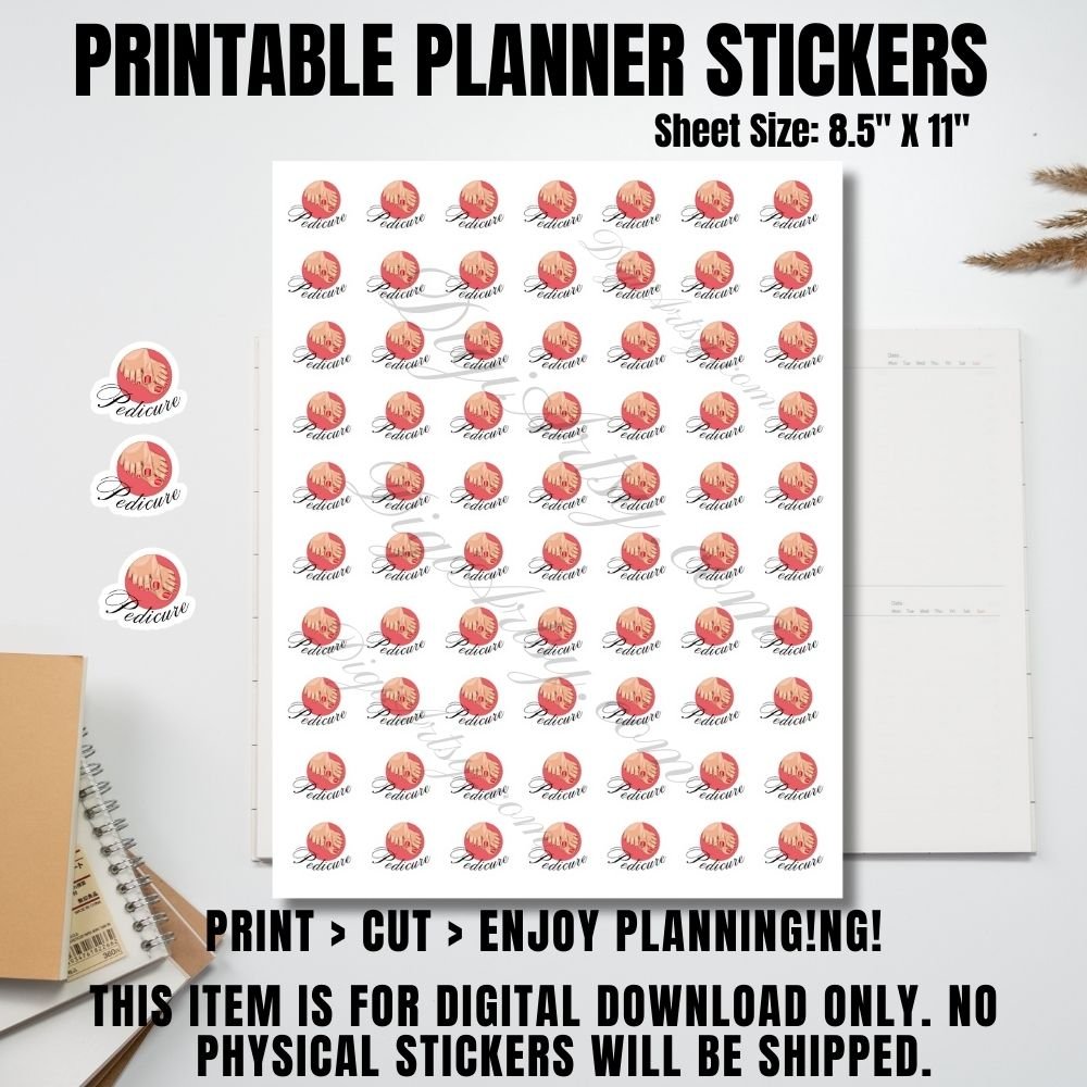 Pedicure Planner Sticker
