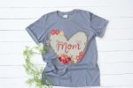 Mom in Heart T-shirt Design Print