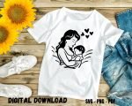 Beautiful Mother with Infant T-shirt Design