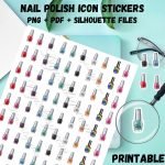 Nail Polish stickers for Planner