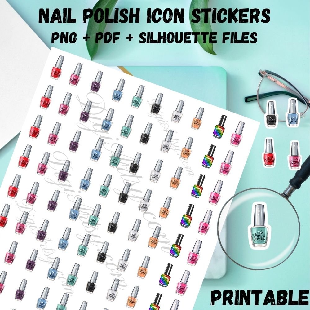 Nail Polish stickers for Planner