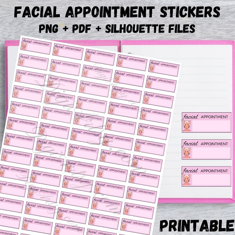 Facial appointment sticker for Planner
