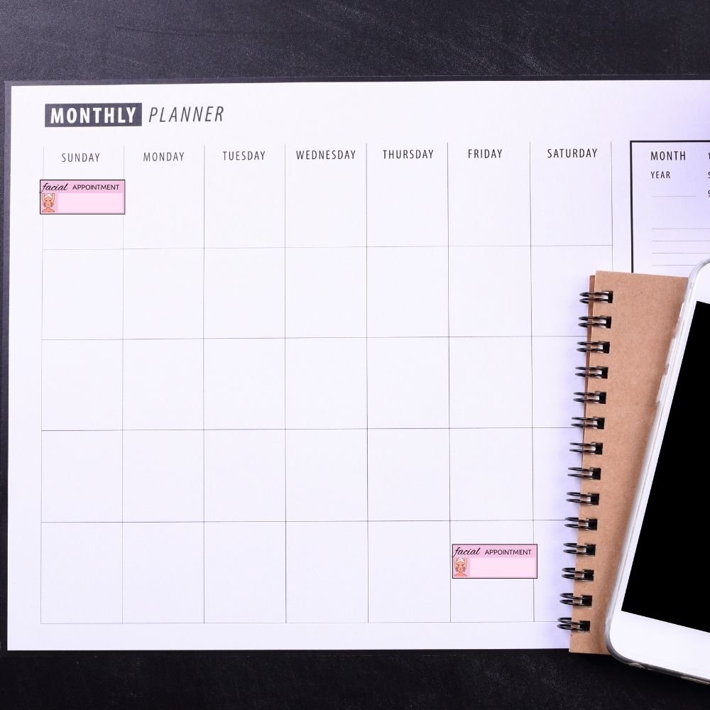 65 Facial Appointment Planner Sticker - Image 3