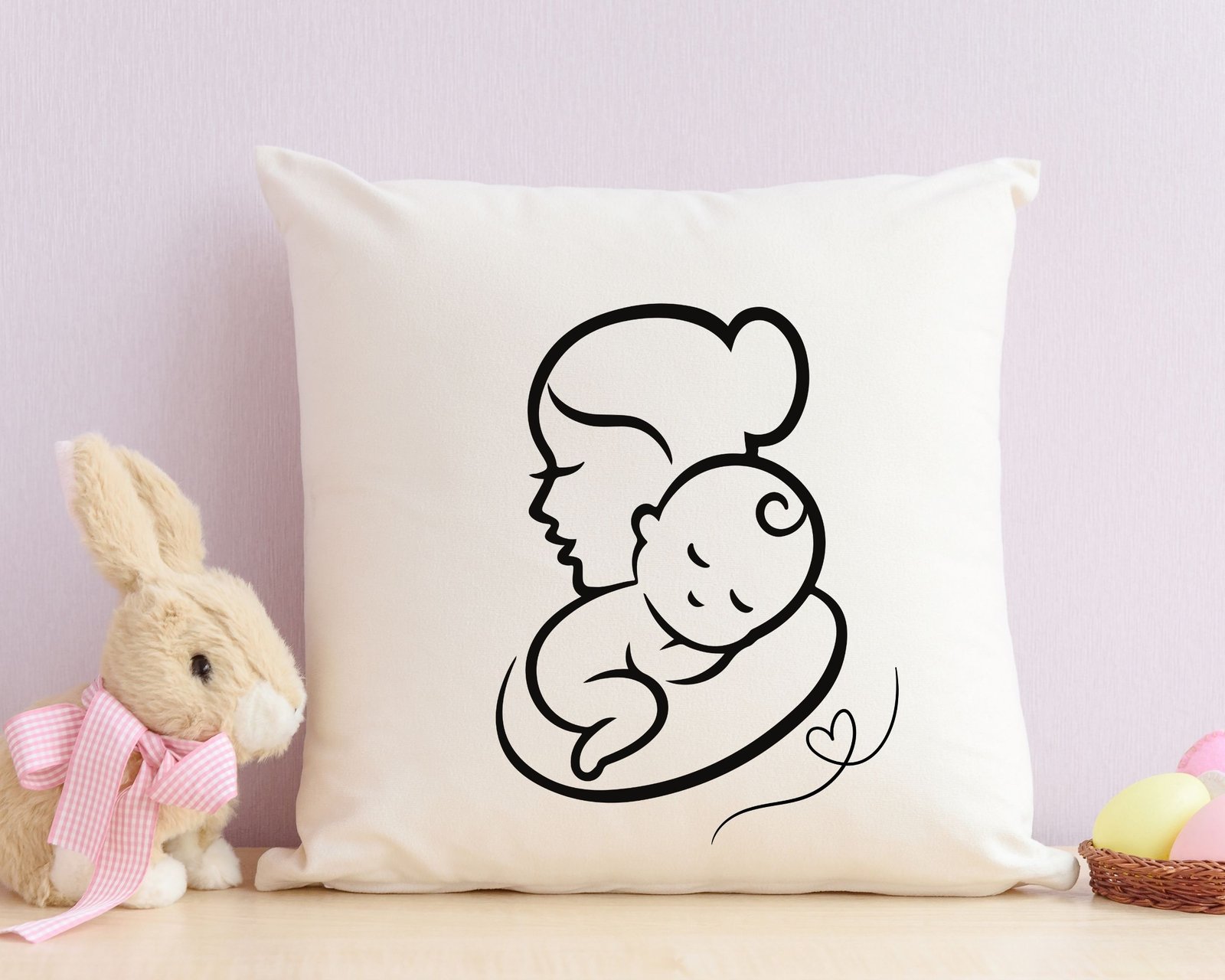 Cute Baby with Mom T-shirt Print - Image 4